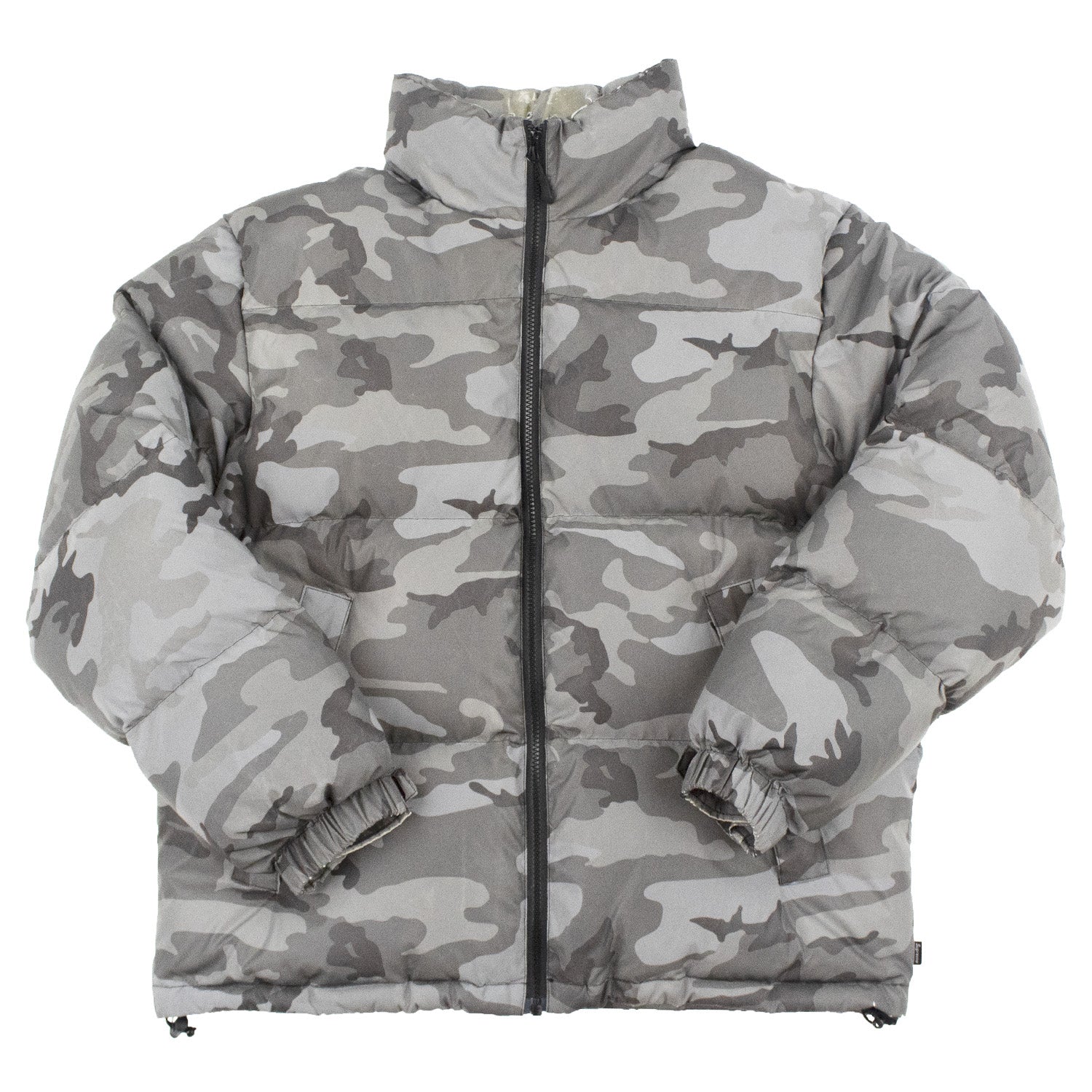 Supreme camo cheap puffer jacket