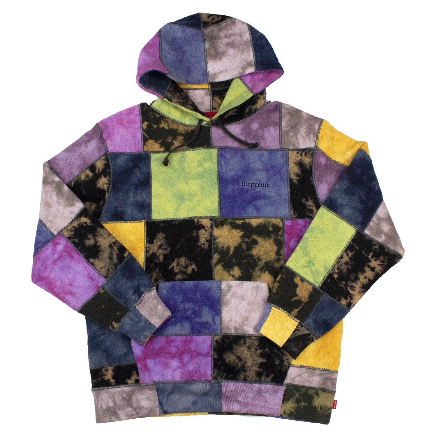 Supreme patchwork outlet hoodie