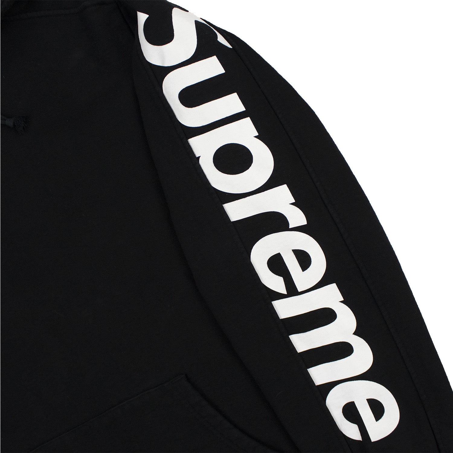 Supreme sideline hooded sweatshirt on sale black