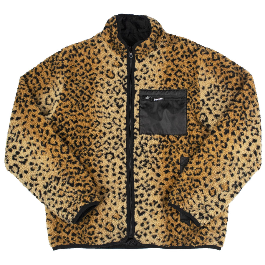 Supreme Leopard Fleece Reversible Jacket